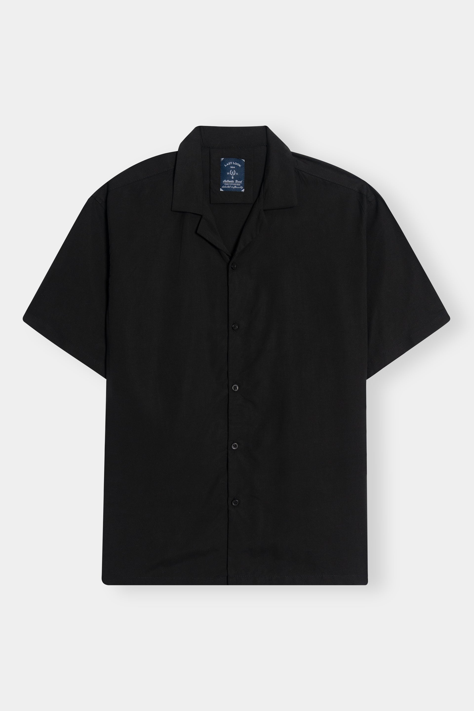 Black Coat Collar Shirt Men