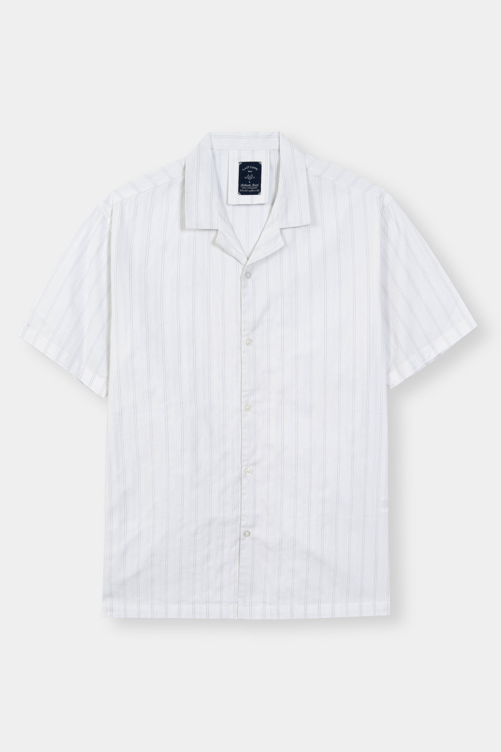 White Coat  Collar Causal Shirt Men