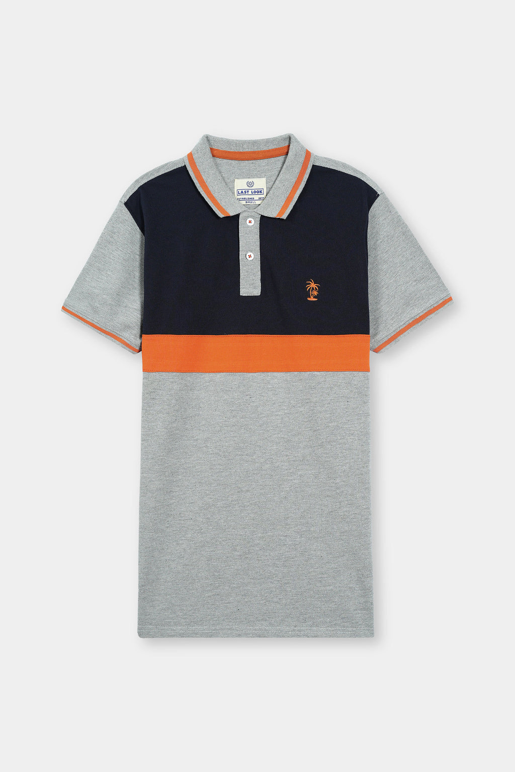 Orange & Grey Polo Shirt Men