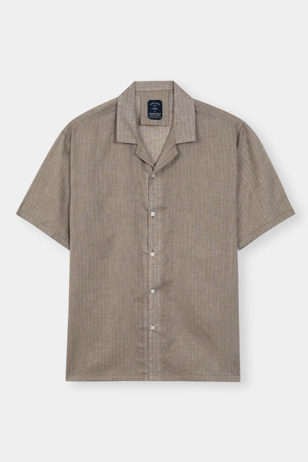 Brown Coat Collar Shirt Men