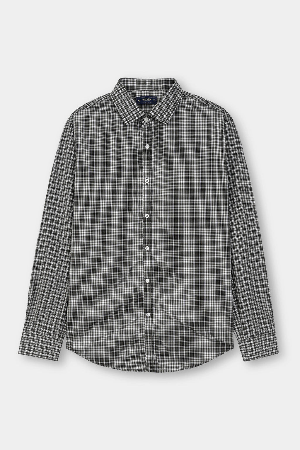 Black Checked Dress Shirt Men