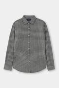 Black Checked Dress Shirt Men
