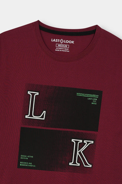 Maroon LK T-Shirt Men