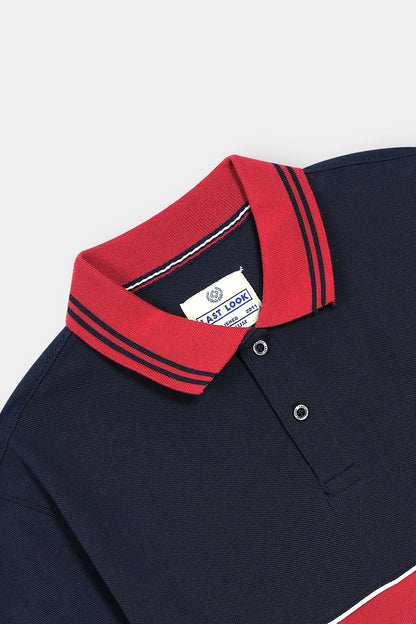 Red & Navy Polo Shirt Men