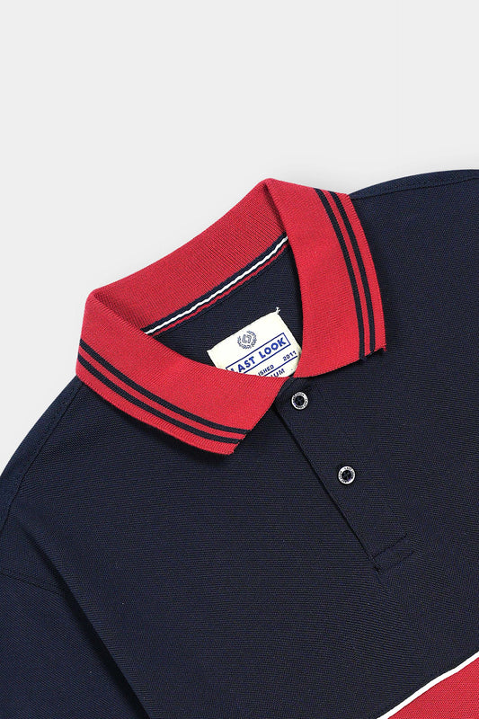 Red & Navy Polo Shirt Men