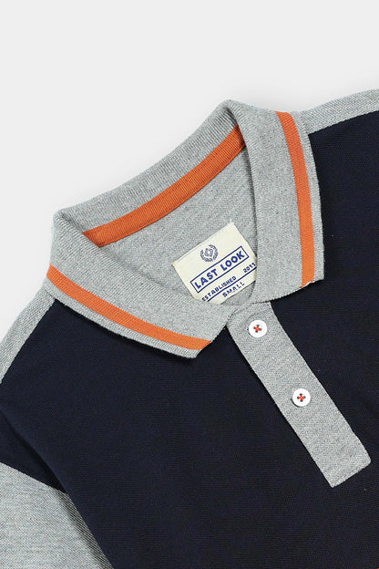 Orange & Grey Polo Shirt Men