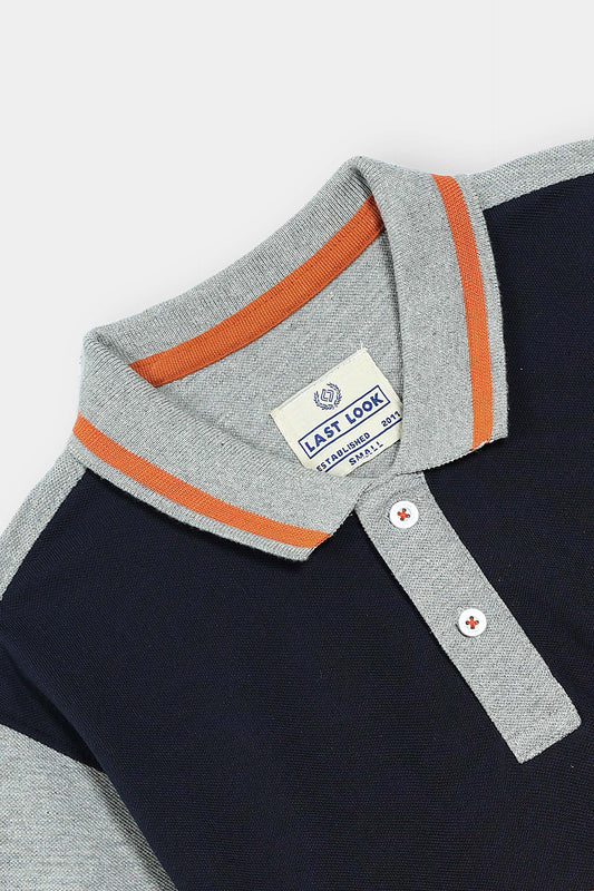 Orange & Grey Polo Shirt Men