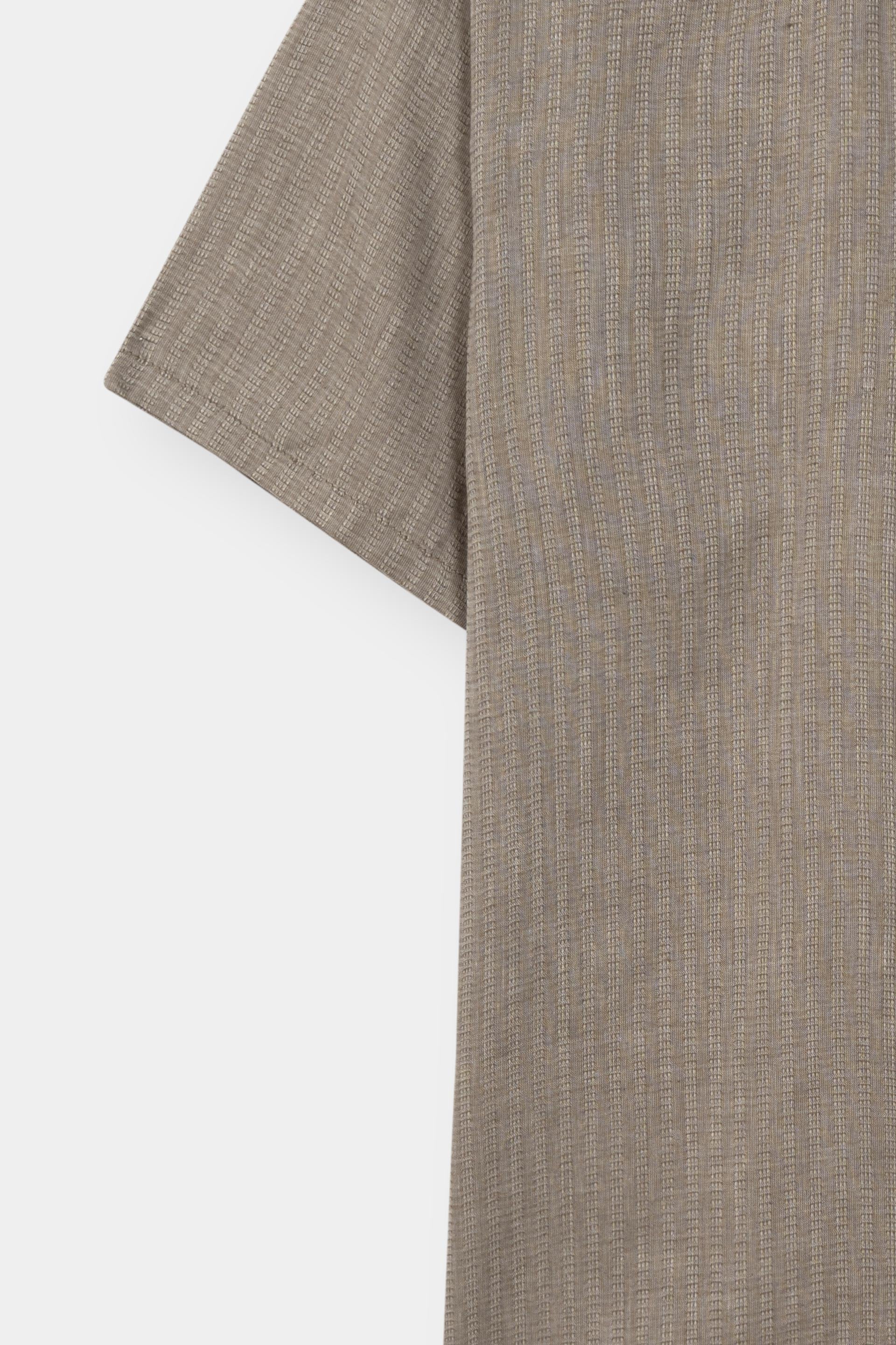 Brown Coat Collar Shirt Men