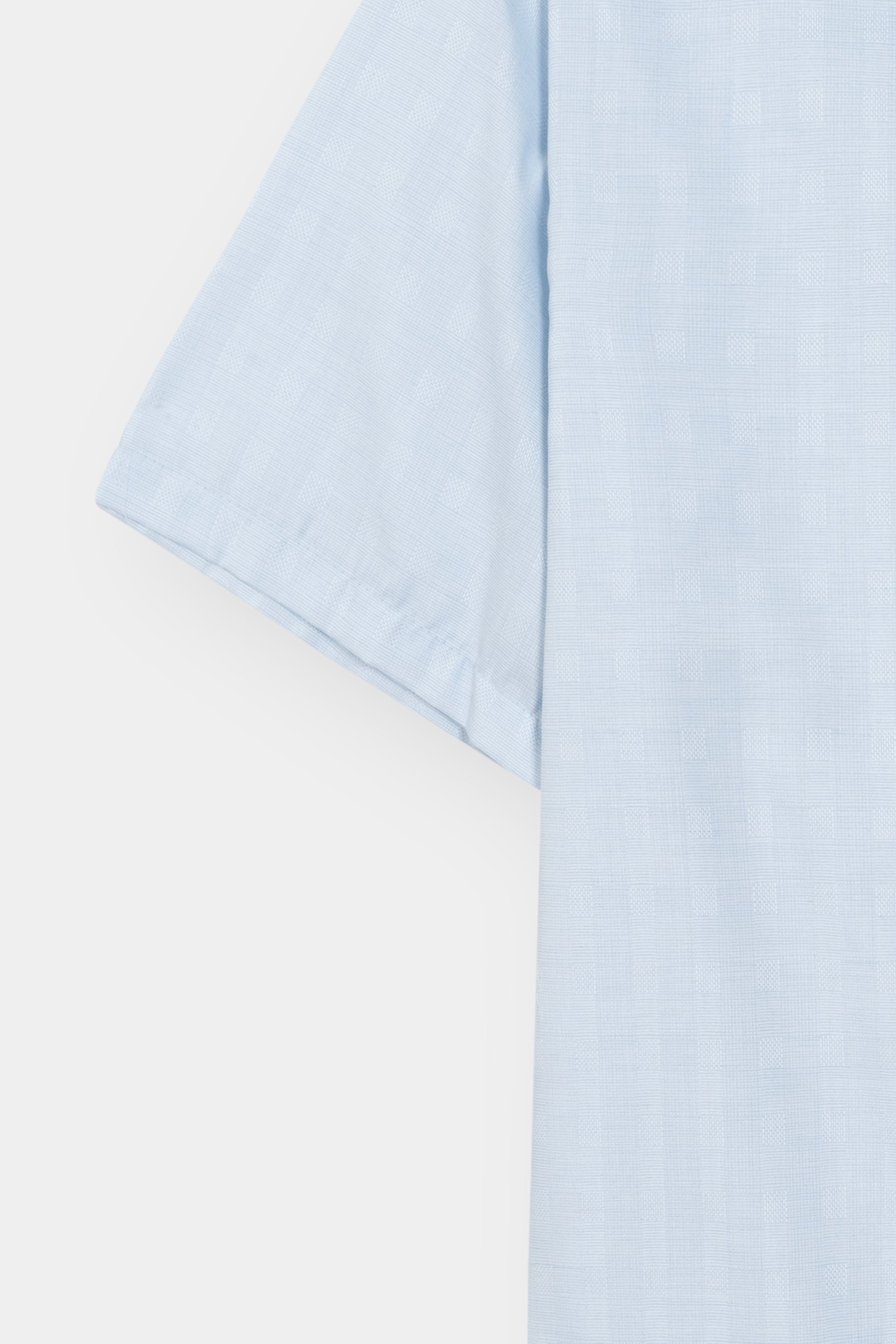 Sky Blue Coat Collar Shirt Men