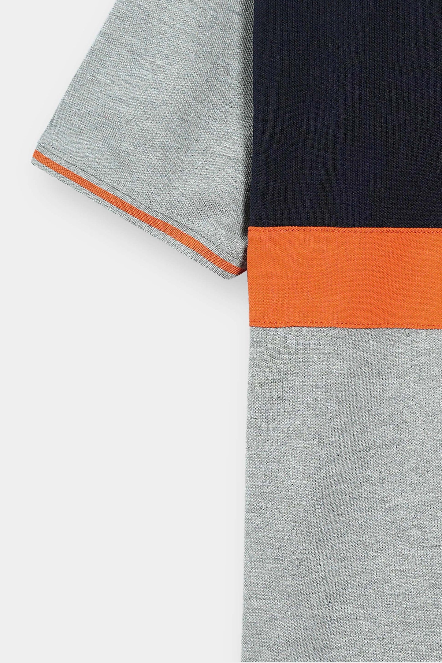 Orange & Grey Polo Shirt Men