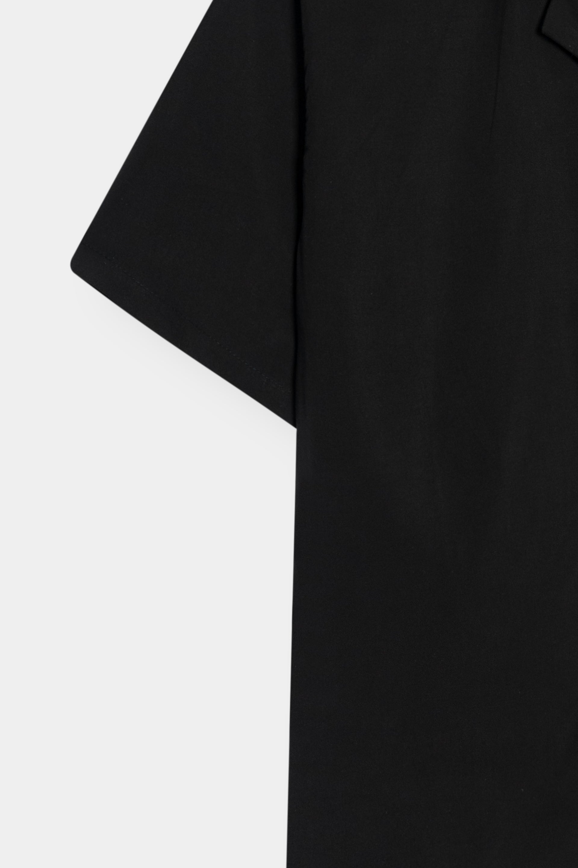 Black Coat Collar Shirt Men