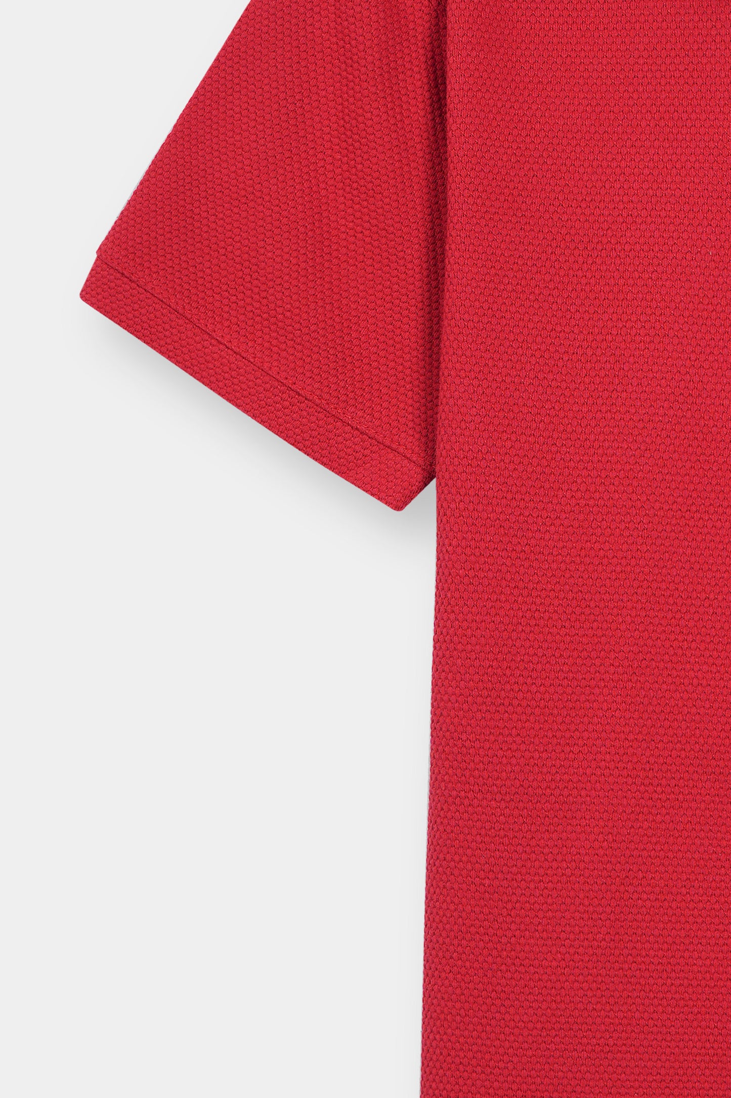 Red Zipper Polo Men