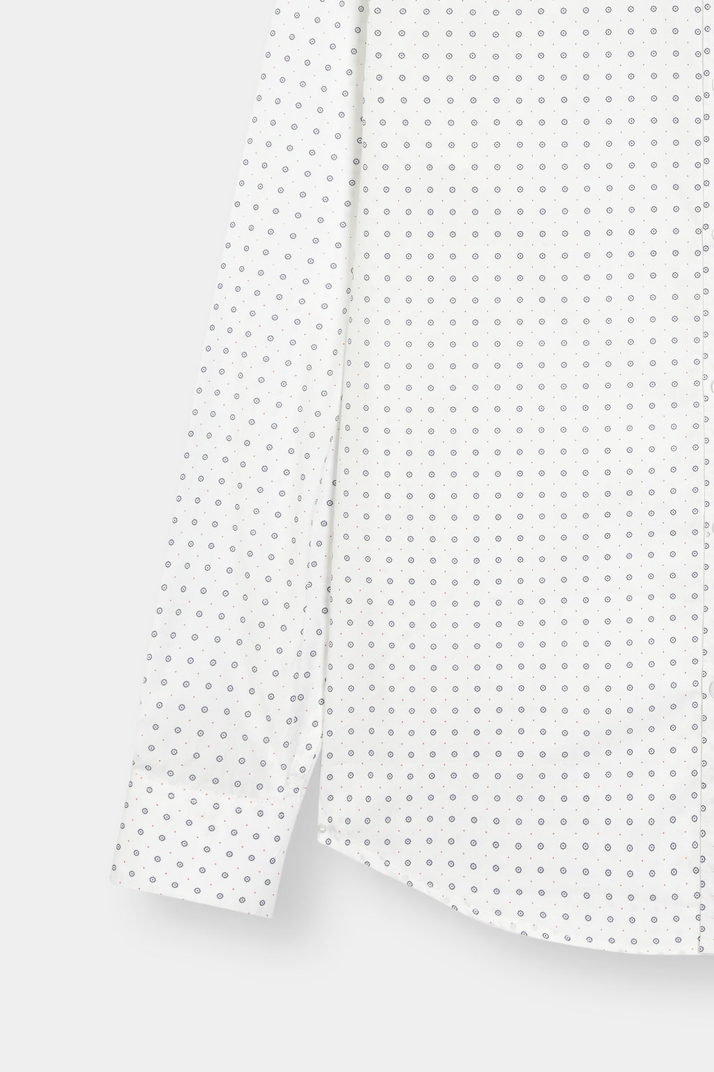 Black Dotted White Dress Shirt Men
