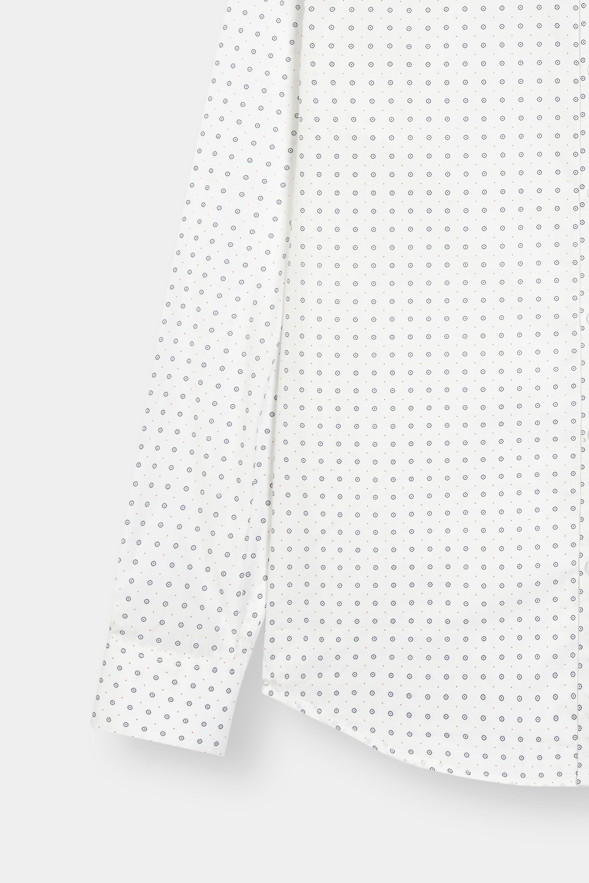 Black Dotted White Dress Shirt Men