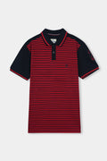 Red Striped Polo Shirt Men