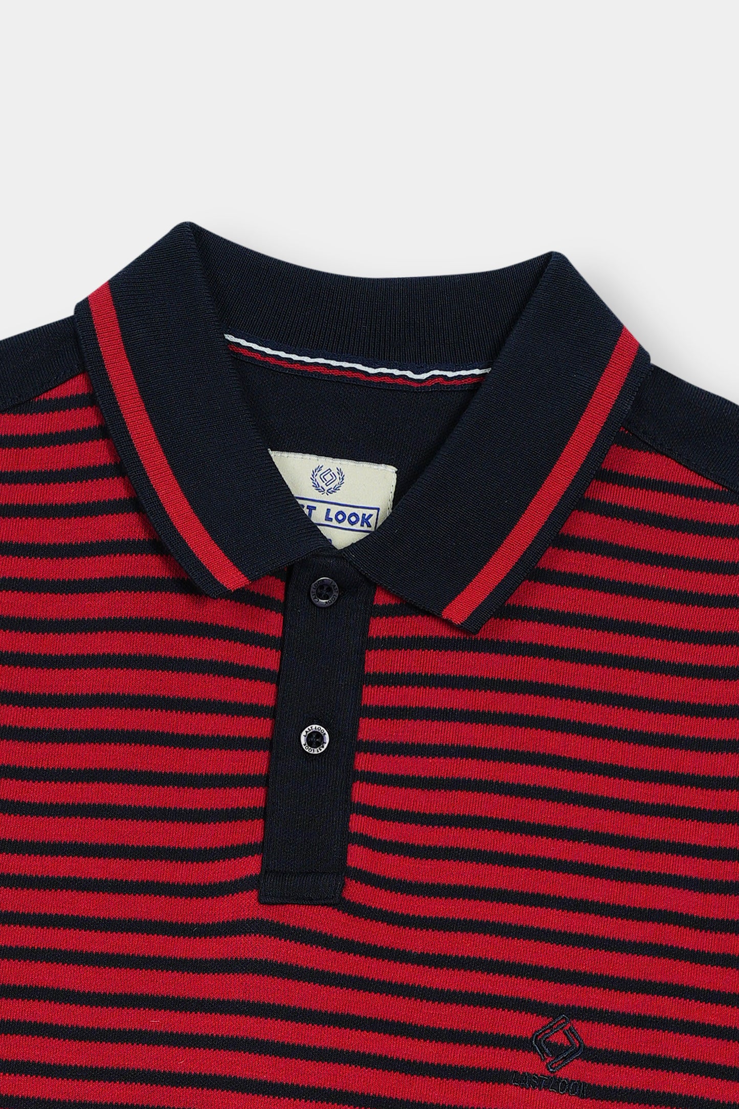 Red Striped Polo Shirt Men