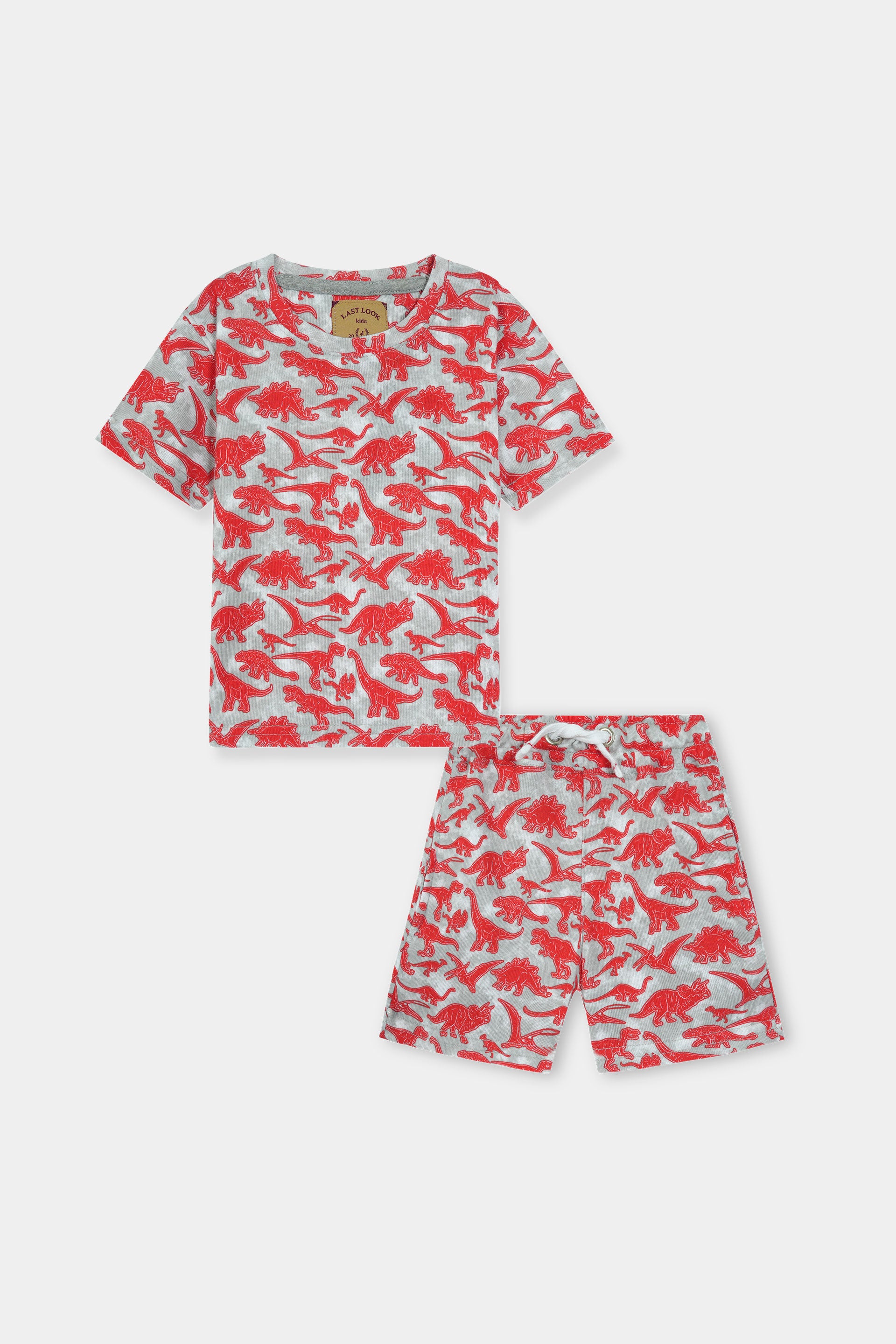 Red Dinosaur Niker Suit Boys