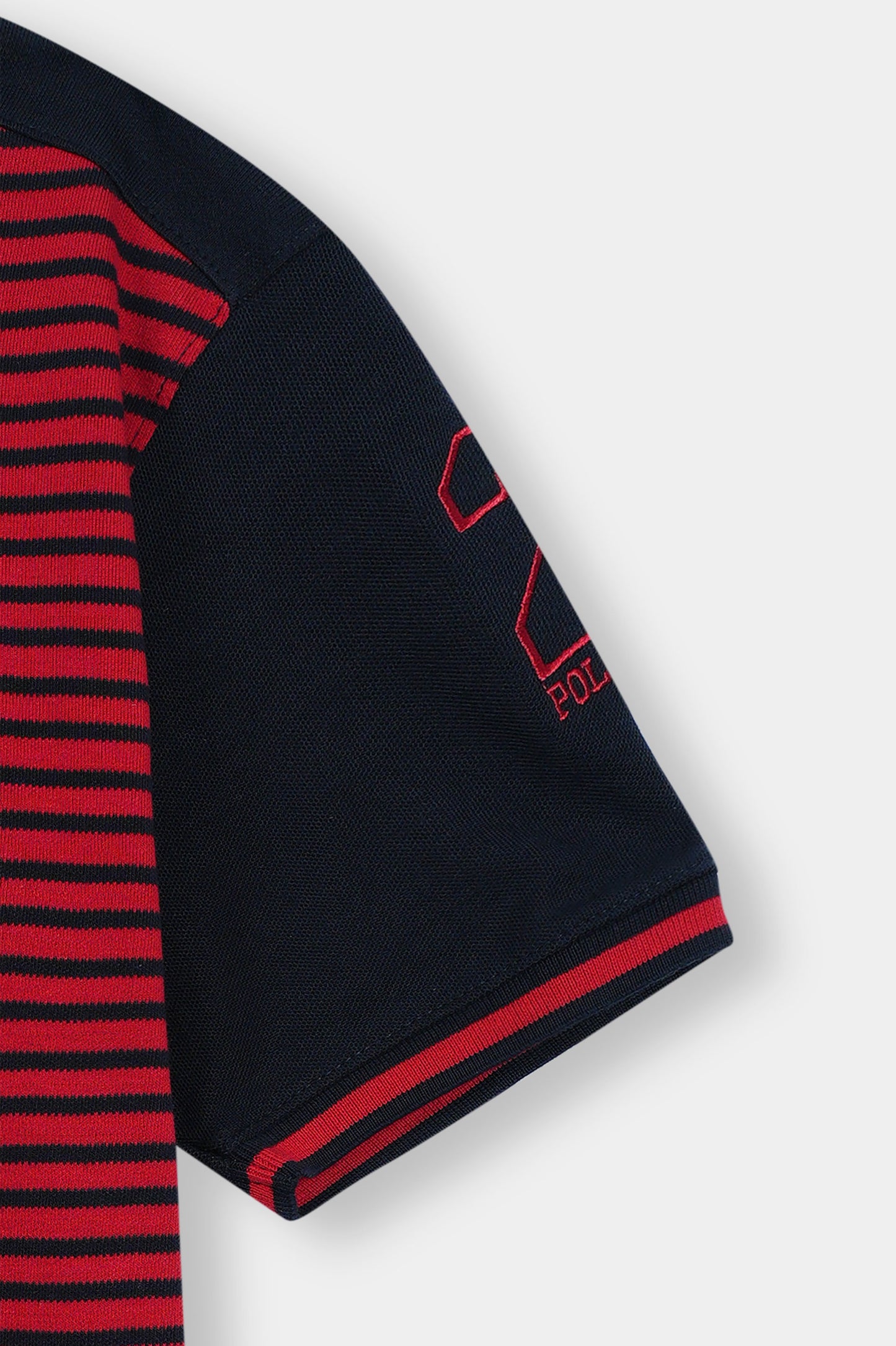 Red Striped Polo Shirt Men