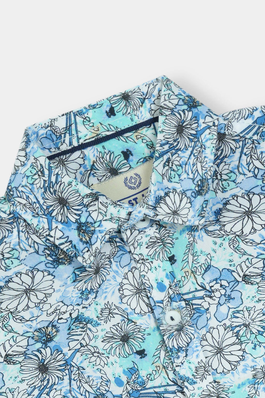 White Printed Casual Shirt Boys