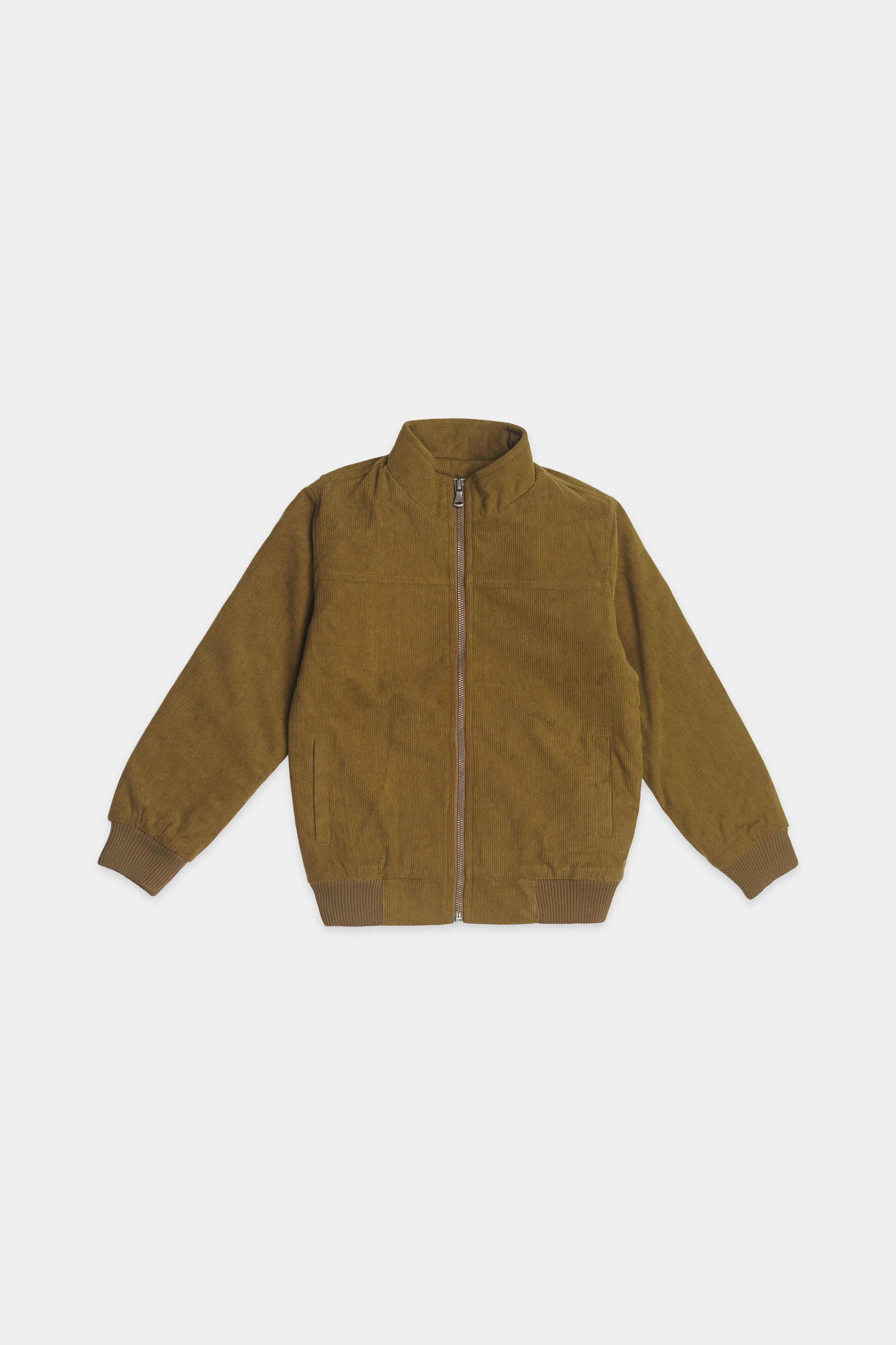 Olive Men Suede Jacket