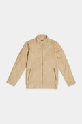 Light Brown Men Suede Jacket