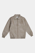 Beige Men PO-Leather Jacket