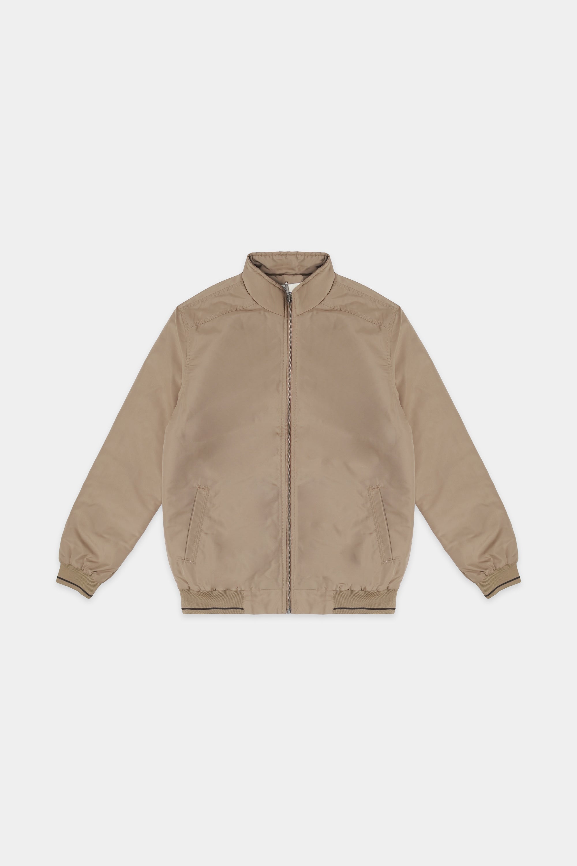 Beige Men Polyster Jacket