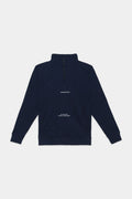 Navy Mockneck Sweatshirt Men