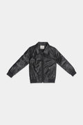 Black PO-Leather Jacket Boys
