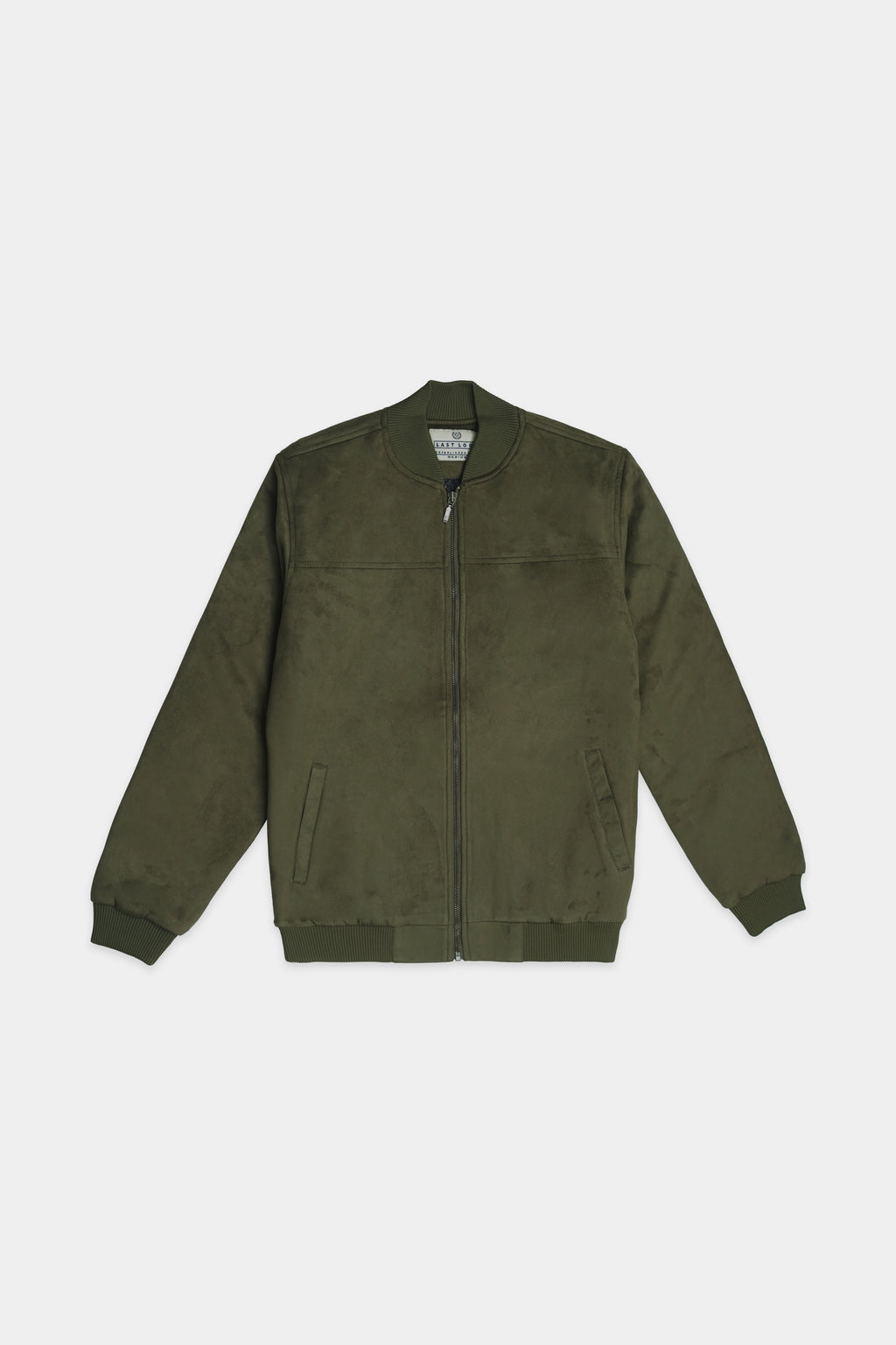 Olive Men Suede Jacket
