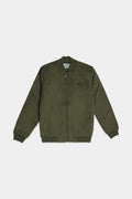 Olive Men Suede Jacket