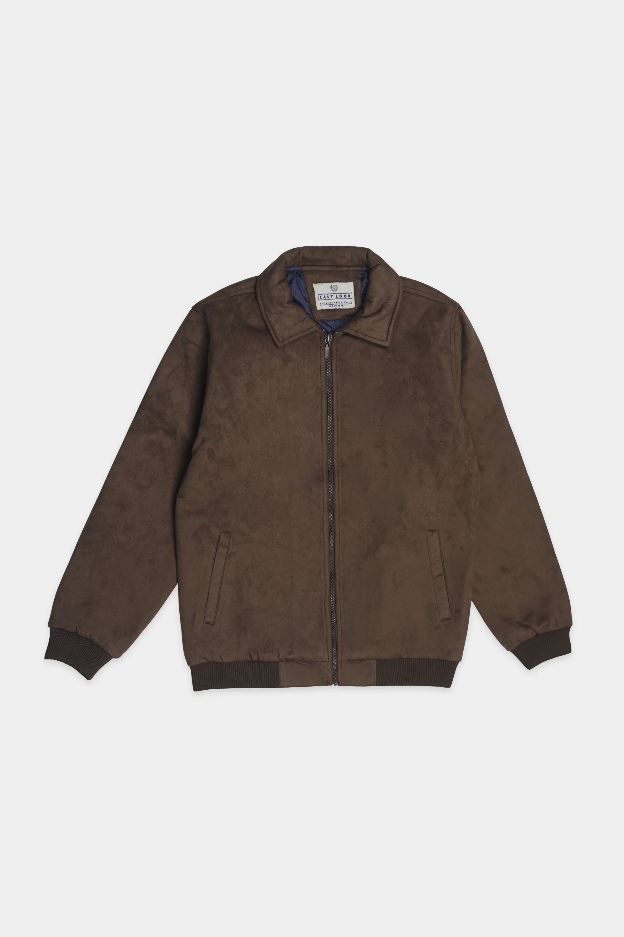 Brown Men Suede Jacket