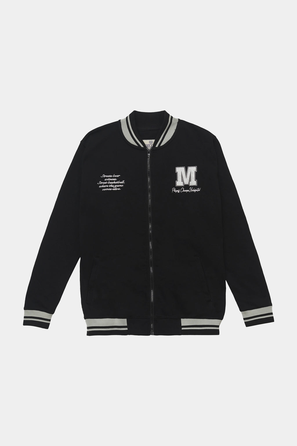 Black & Aqua Trim Zipper Men