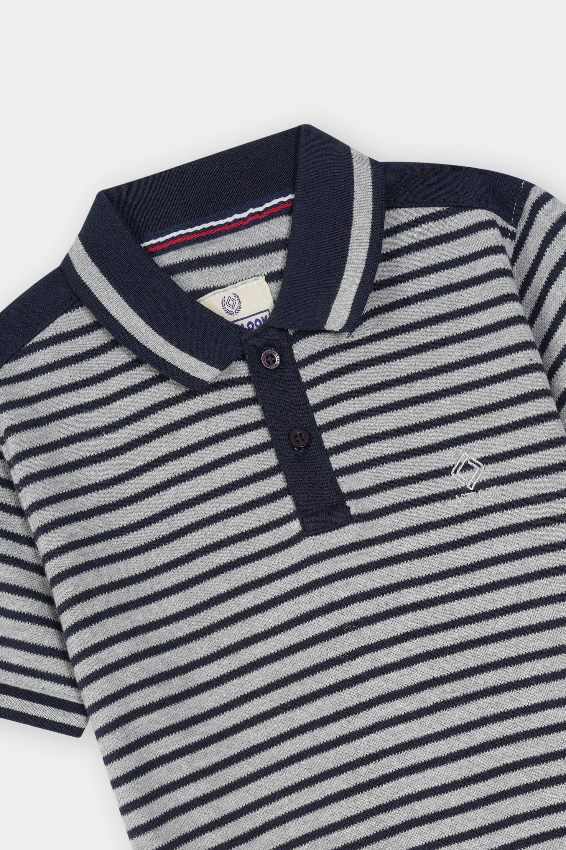 Grey & Black Polo Shirt Boys