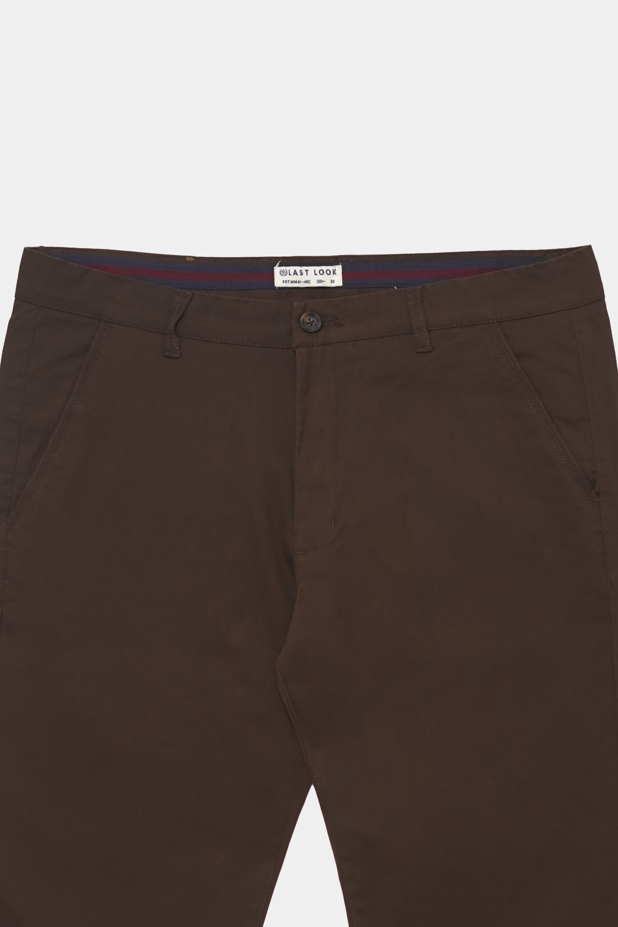 Dark Brown Cotton Pant Men