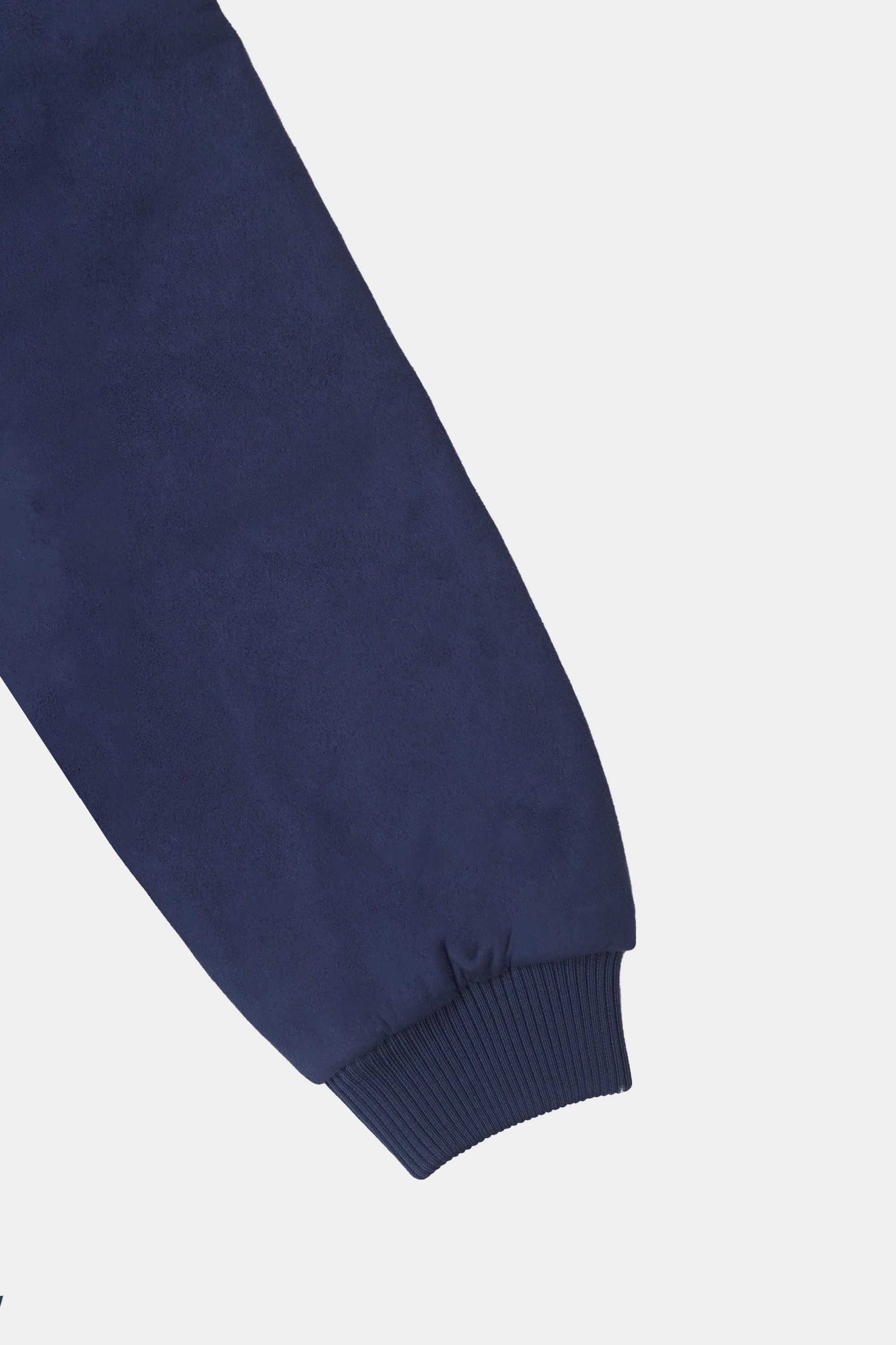 Navy Men Suede Jacket