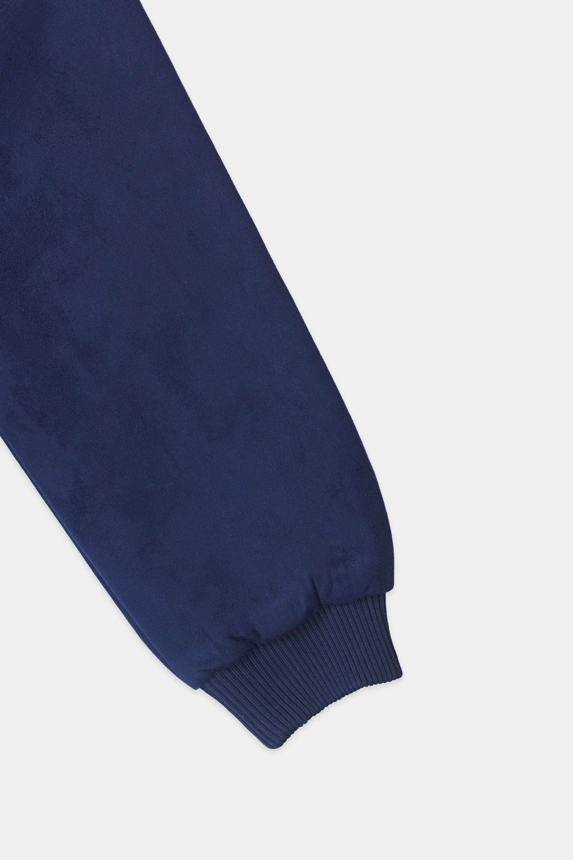 Navy Men Suede Jacket