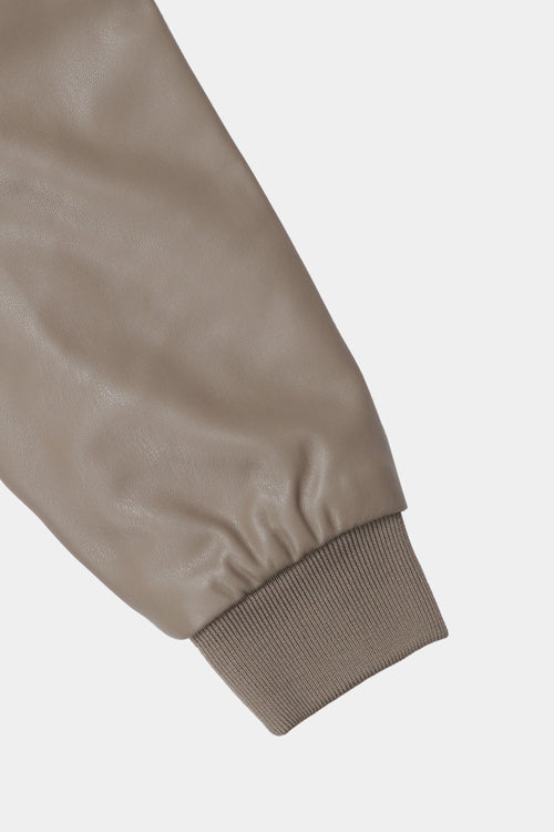 Beige Men PO-Leather Jacket