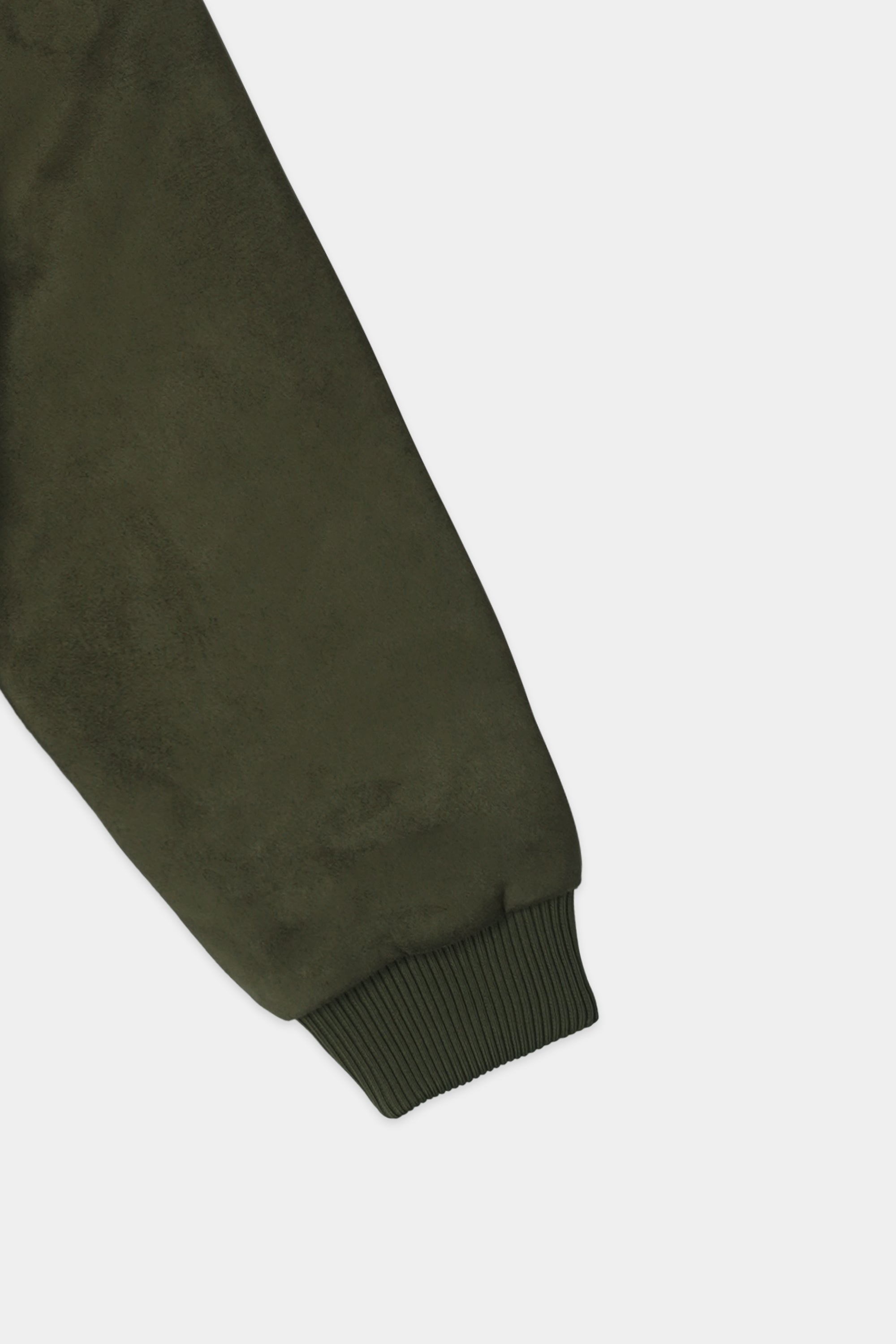 Olive Men Suede Jacket