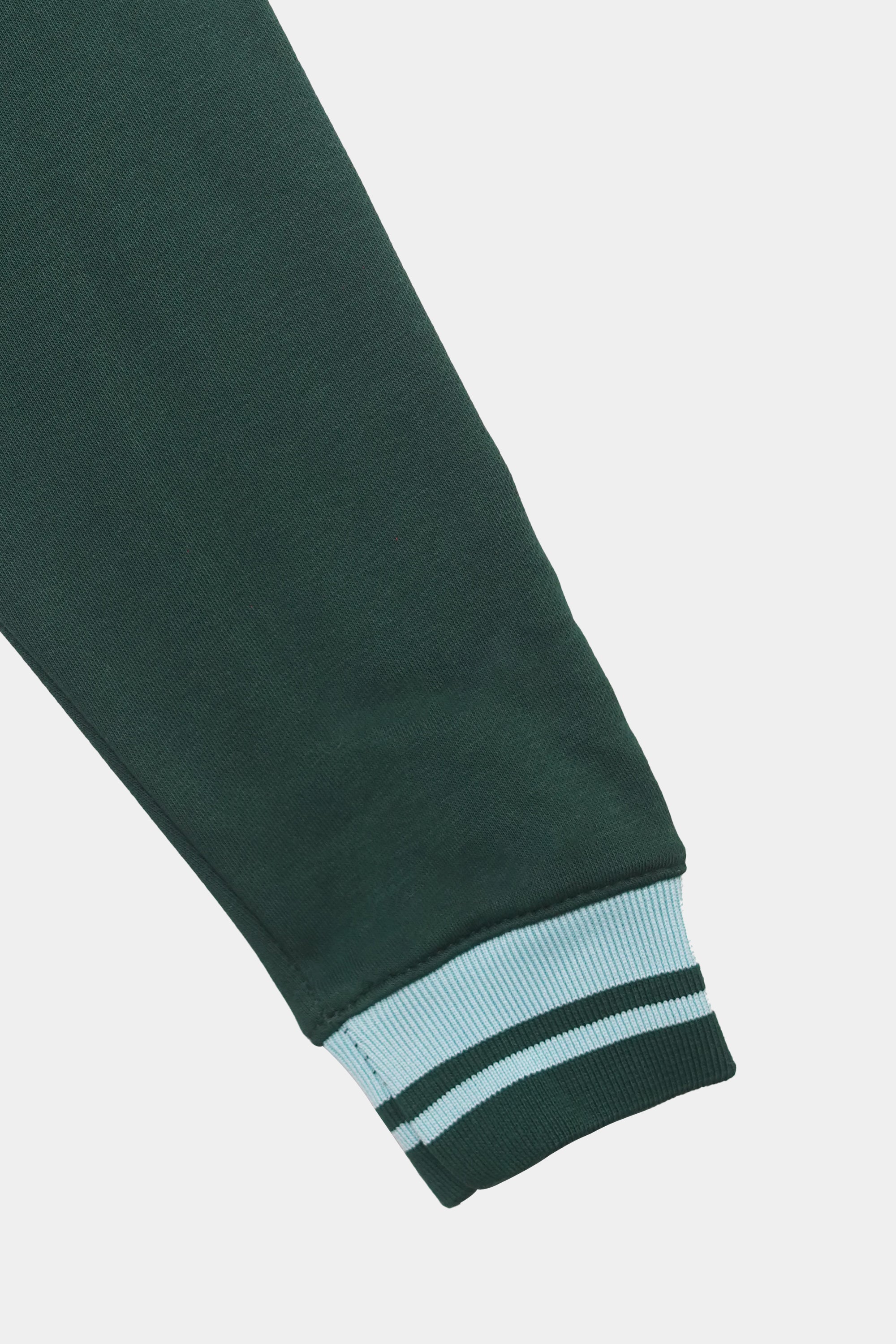 Forest Green & Aqua Trim Zipper Men