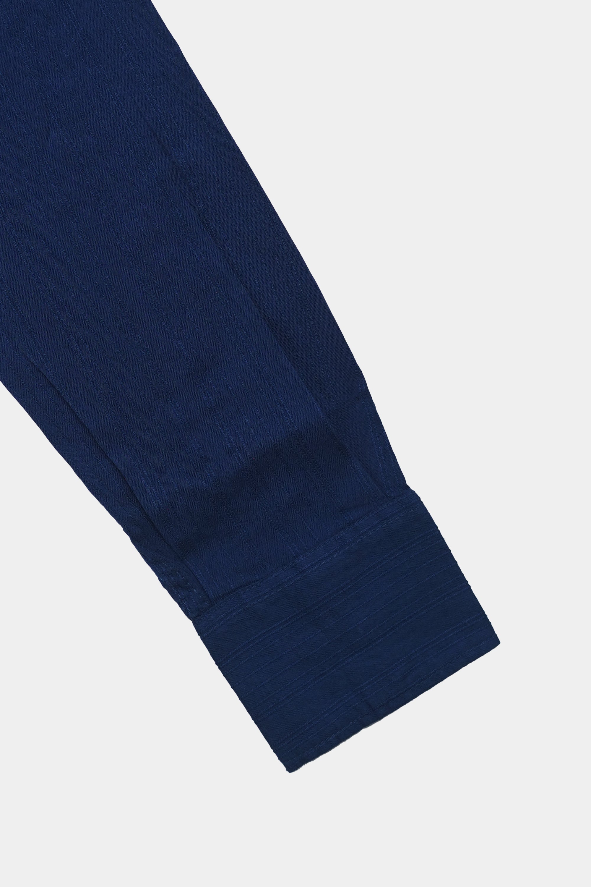 Dark Blue Casual Dress Shirt Men