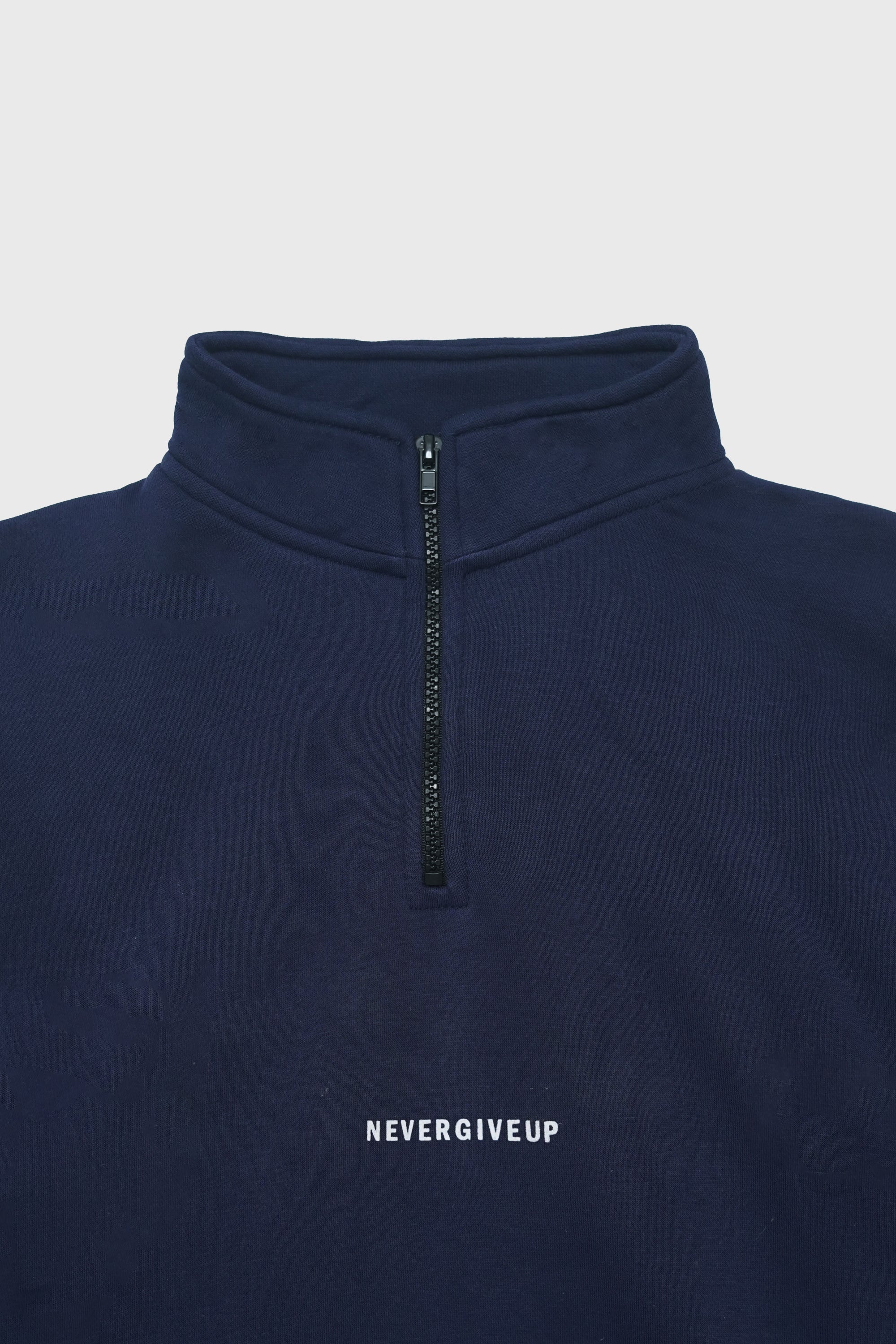 Navy Mockneck Sweatshirt Men