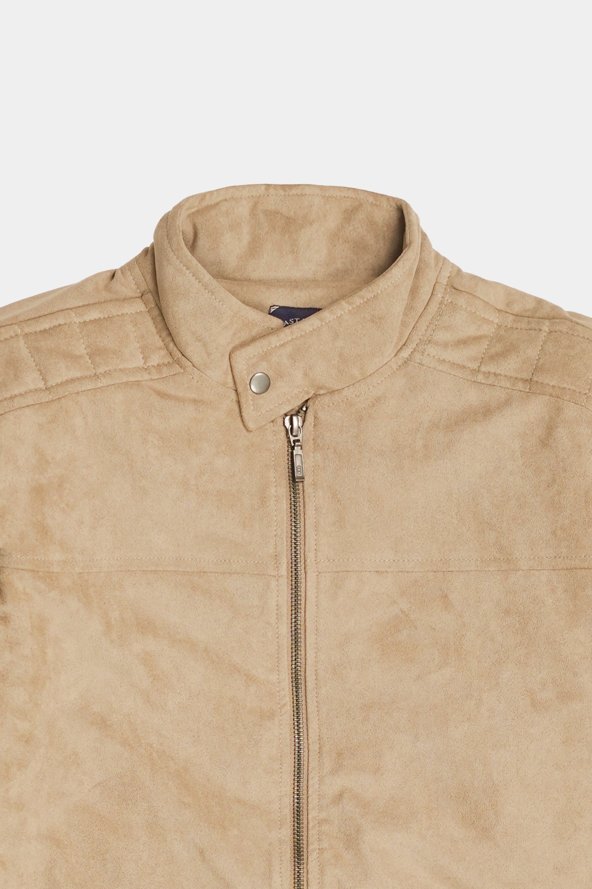 Light Brown Men Suede Jacket