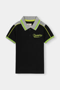 Black Champ Polo Shirt Boys