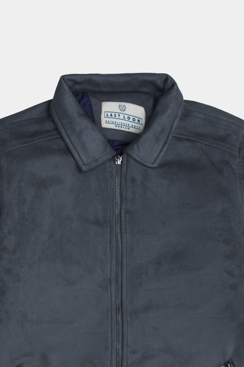Carcoal Grey Men Suede Jacket