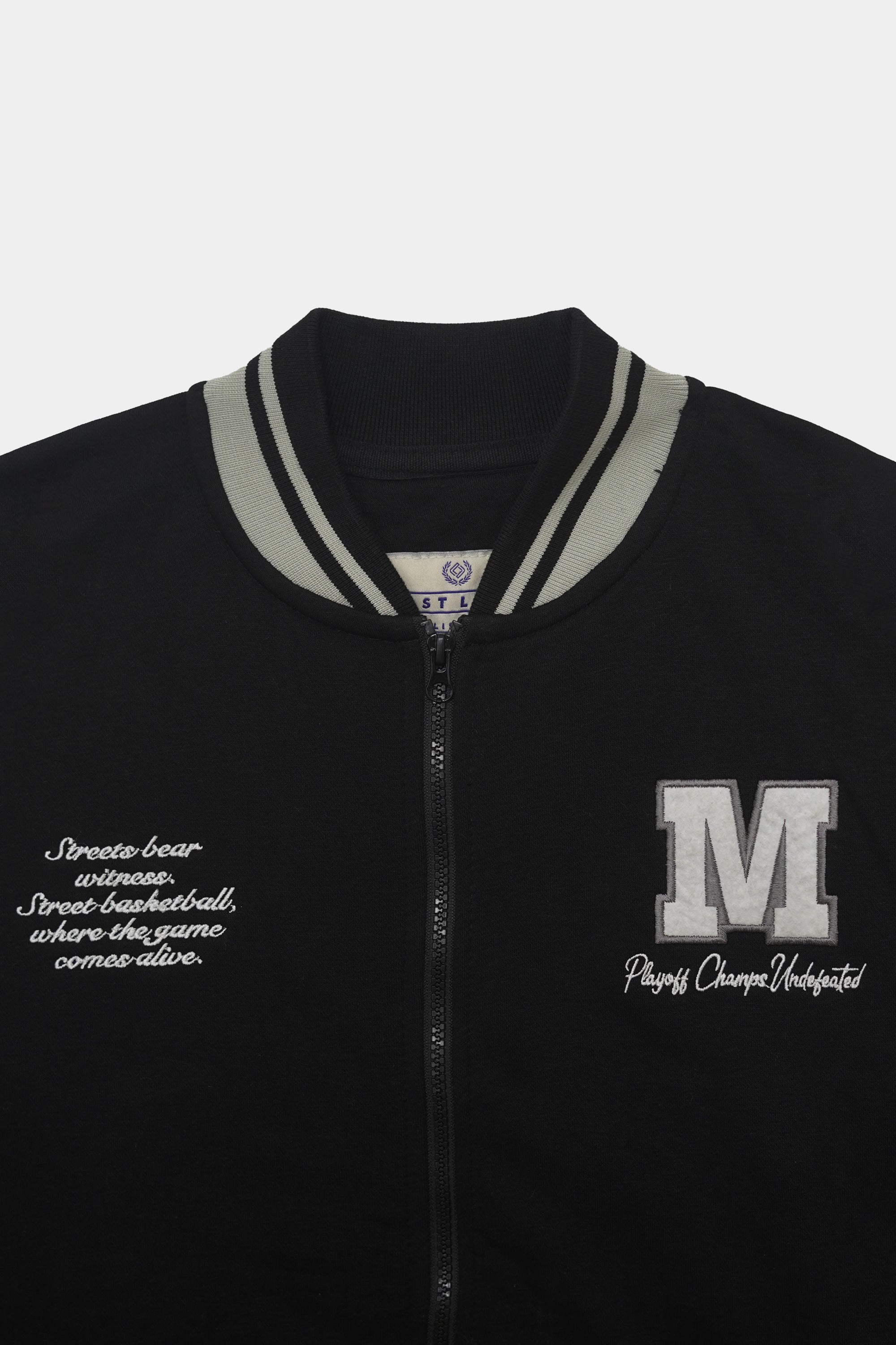 Black & Aqua Trim Zipper Men