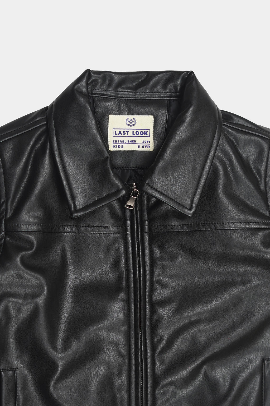Black PO-Leather Jacket Boys