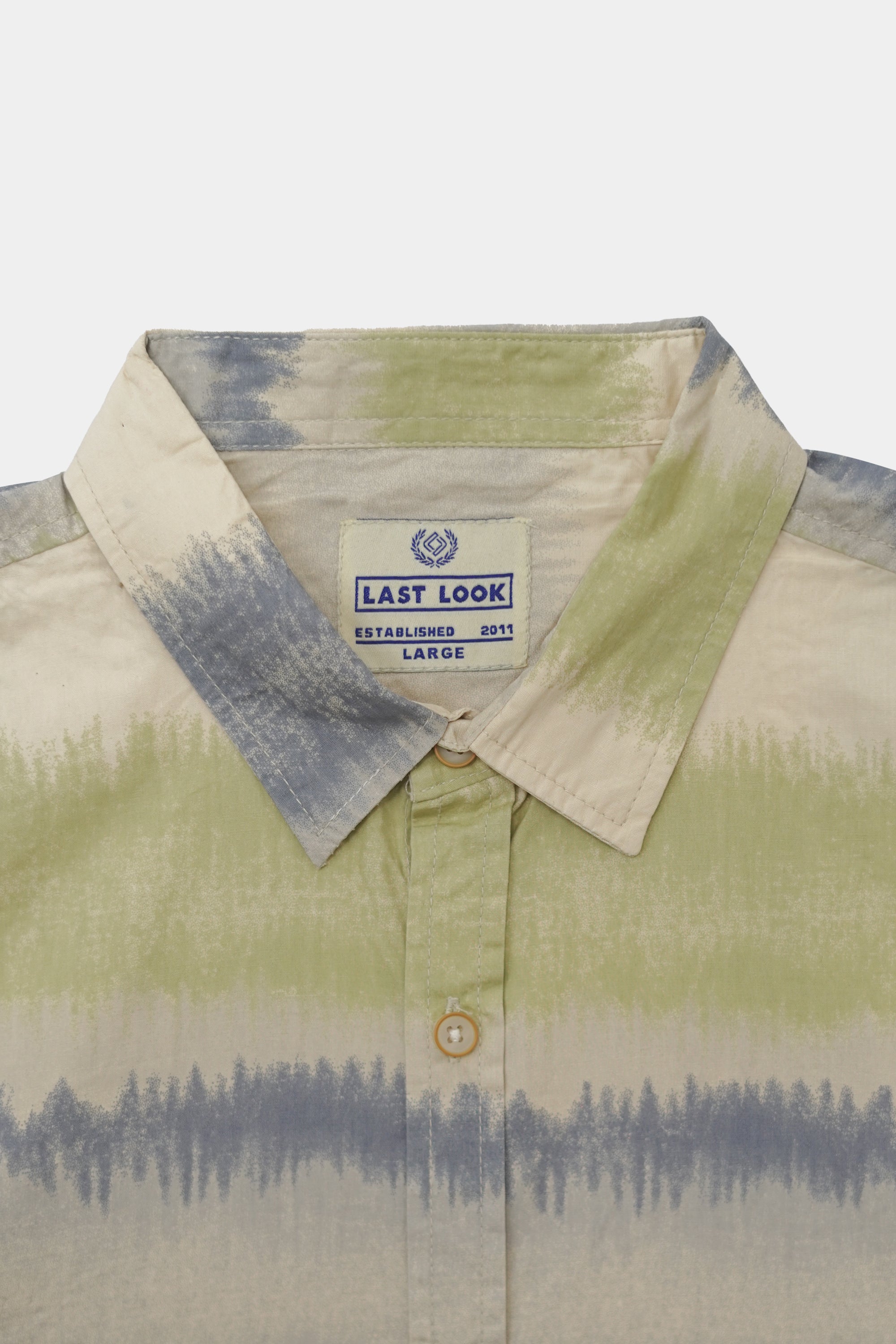 Pastel Wave Tie-Dye Casual Dress Shirt Men