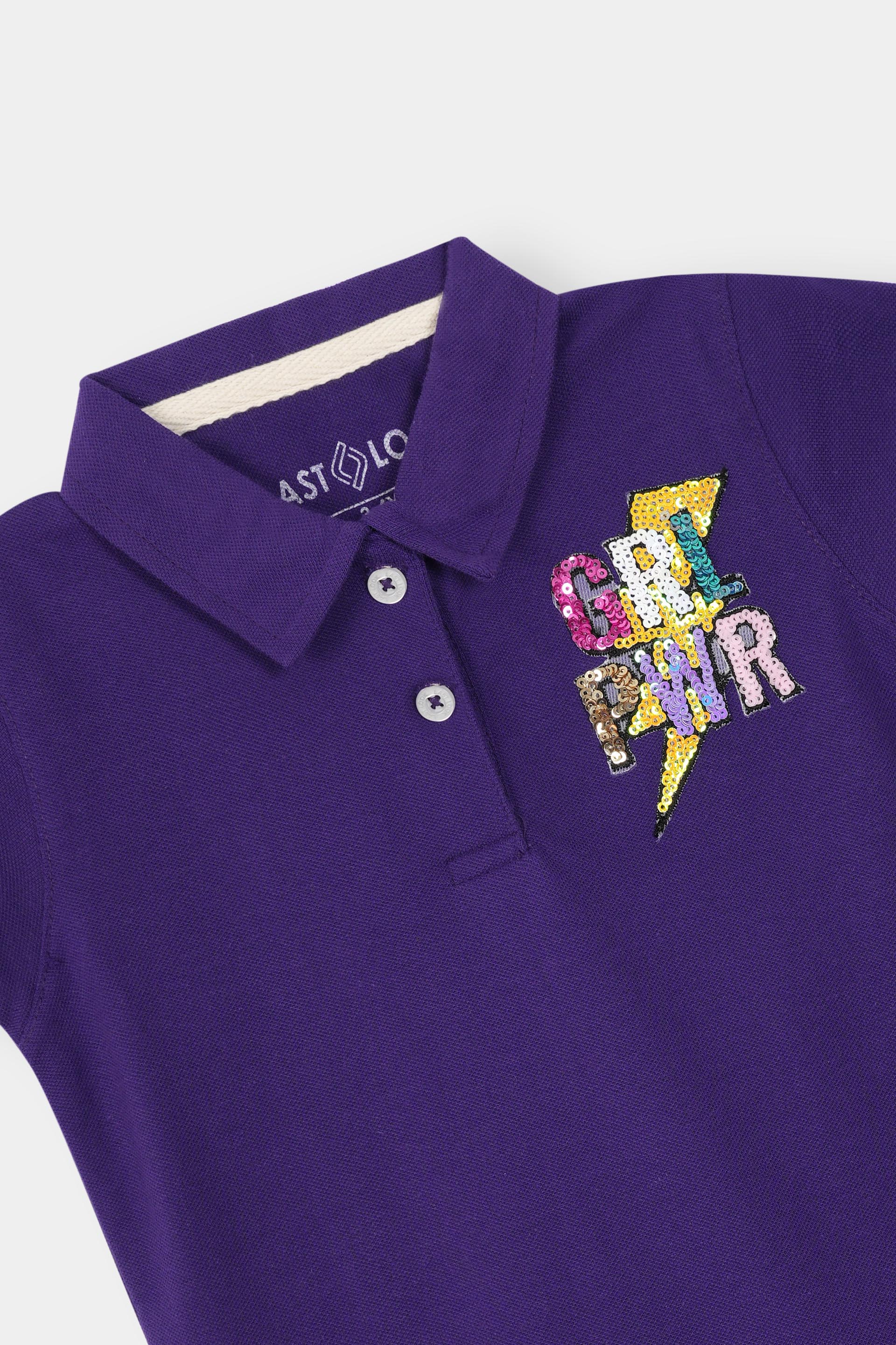 Purple Polo Shirt Girls