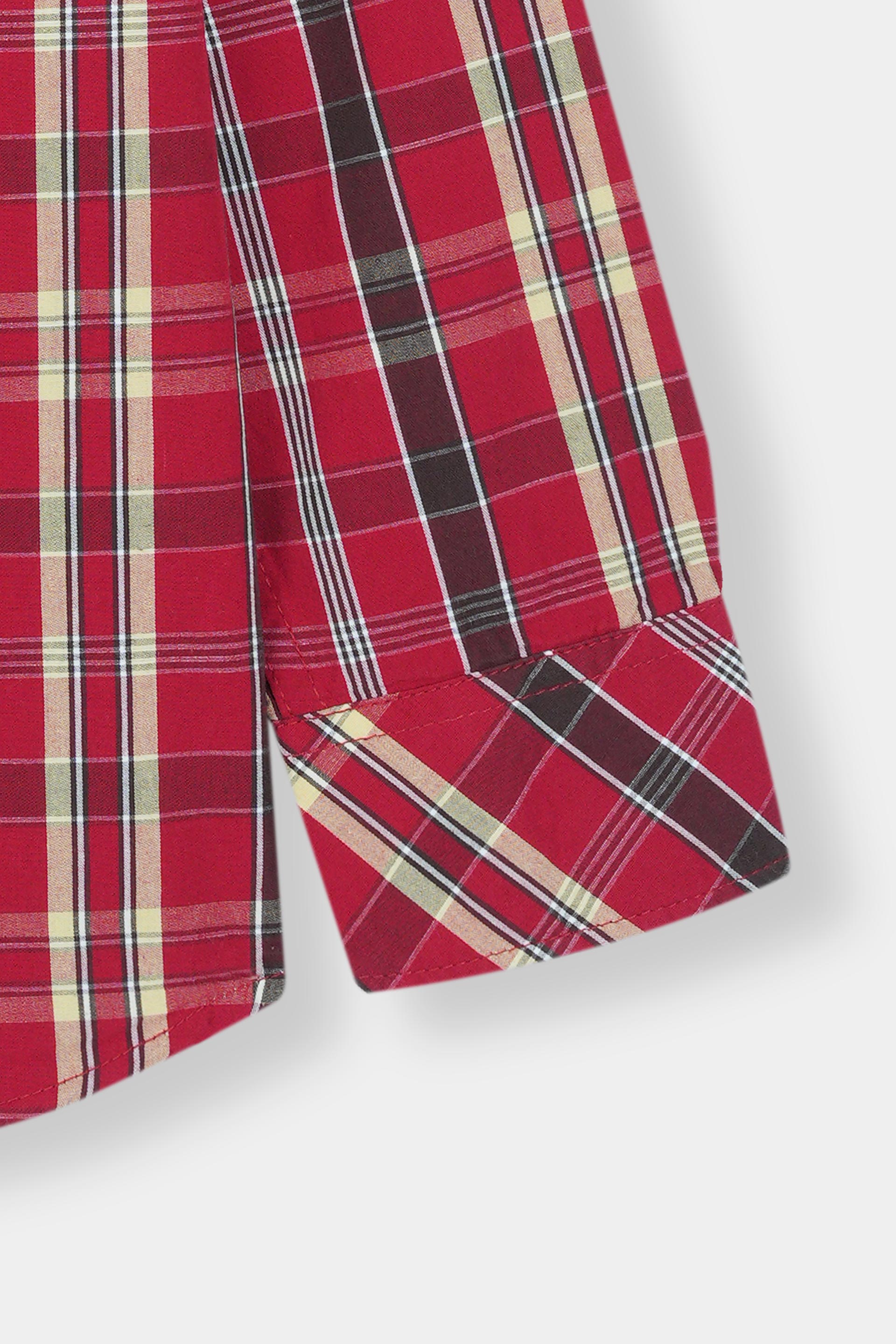 GreenChecked Casual Dress Shirt Boys